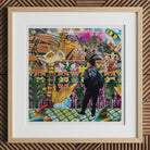 Second Homesick Pt 3 - Surreal Khrungthep Collage Art Print, 12x12’’ / 31x31cm / Natural Frame / 2’’ Matboard, Framed Colorful Collage Art