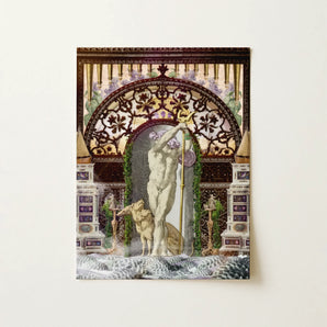 Secret Dog Private Dock - Gay Myth Collage Art Print, 12x16’’ / 31x41cm / Unframed / no Border, Posters Prints & Visual Artwork, Toby Leon