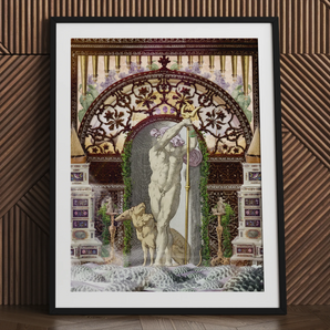 Geheimer Hund, Privatdock - Schwule Mythos Collage Art Print