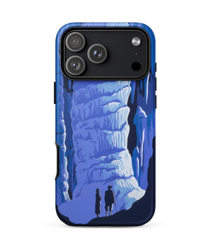 Iphone 17 Pro Max / Matte See America Travel Poster - Alexander Dux Phone Case Pale Flowstone Tower, Cobalt Shadow Swallows, Surface