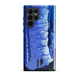 See America Travel Poster - Alexander Dux Phone Case Samsung Galaxy S22 Ultra / Gloss Blue Cave-themed Phone Case Stylized Illustration Two