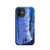 See America Travel Poster - Alexander Dux Phone Case Iphone 12 / Matte Blue Cave-themed Phone Case Stylized Illustrations Two Figures Pale