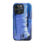See America Travel Poster - Alexander Dux Phone Case Iphone 15 Pro Max / Gloss Blue Cave-themed Phone Case Stylized Stalactites Two