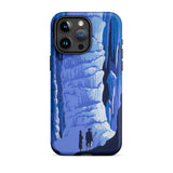 See America Travel Poster - Alexander Dux Phone Case Iphone 15 Pro Max / Matte Blue Cave-themed Phone Case Stylized Stalactites Two