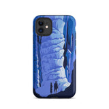 See America Travel Poster - Alexander Dux Phone Case Iphone 11 / Matte Blue Illustrated Phone Case Stylized Cave Stalactites Two Pale