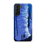 See America Travel Poster - Alexander Dux Phone Case Samsung Galaxy S21 Plus / Matte Blue Illustrated Phone Case Stylized Cave Two