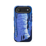 See America Travel Poster - Alexander Dux Phone Case Iphone 17 Air / Matte Blue Illustrated Phone Case Stylized Ice Cave Two Pale Flowstone