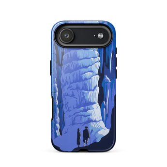 See America Travel Poster - Alexander Dux Phone Case Iphone 17 Air / Gloss Blue White Illustrated Phone Case Stylized Cave Two Pale