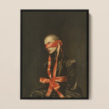 See no Evil - Luxe Gay Bondage Art Print / Canvas Framed Artwork Figure Dark Glossy Attire Bound Vibrant, Vision Wrapped Prints