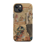 Self-portrait in the Artist’s Studio - Emile Masson Iphone Case, 14 Plus / Matte, Iphone Case Vintage Interior Scene