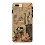Self-portrait in the Artist’s Studio - Emile Masson Iphone Case, 8 Plus / Matte, Iphone Case Vintage Artistic Illustration Cluttered Study