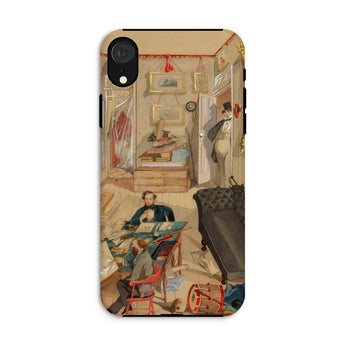 Self-portrait in the Artist’s Studio - Emile Masson Iphone Case, Xr / Matte, Iphone Case Vintage Artistic Illustration Cluttered Study