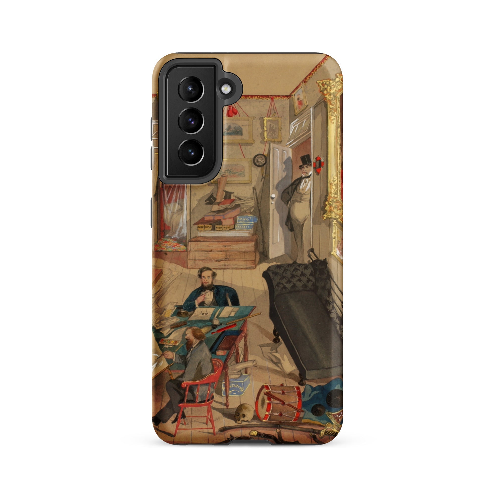 Self Portrait in the Artist’s Studio Emile Masson Samsung Case, Galaxy S21 Fe / Matte, Smartphone Case Detailed Classical Painting Interior