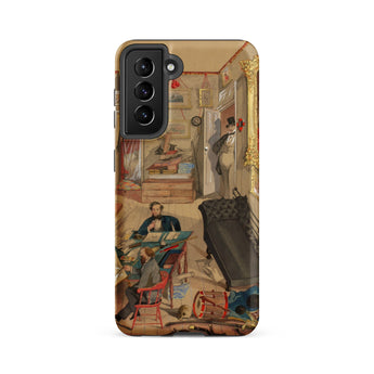 Self-portrait in the Artist’s Studio - Emile Masson Samsung Case, Galaxy S21 Fe / Matte, Smartphone Case Detailed Classical Painting