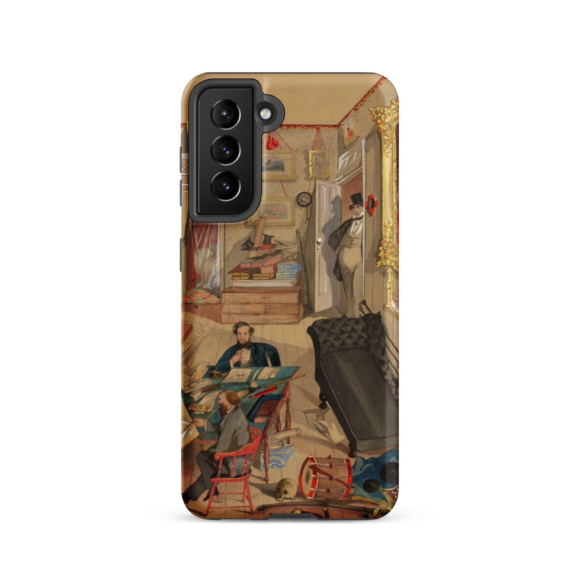 Self Portrait in the Artist’s Studio Emile Masson Samsung Case, Galaxy S21 / Matte, Smartphone Case Detailed Colorful Illustration Interior