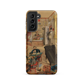 Self-portrait in the Artist’s Studio - Emile Masson Samsung Case, Galaxy S21 / Matte, Smartphone Case Detailed Colorful Illustration