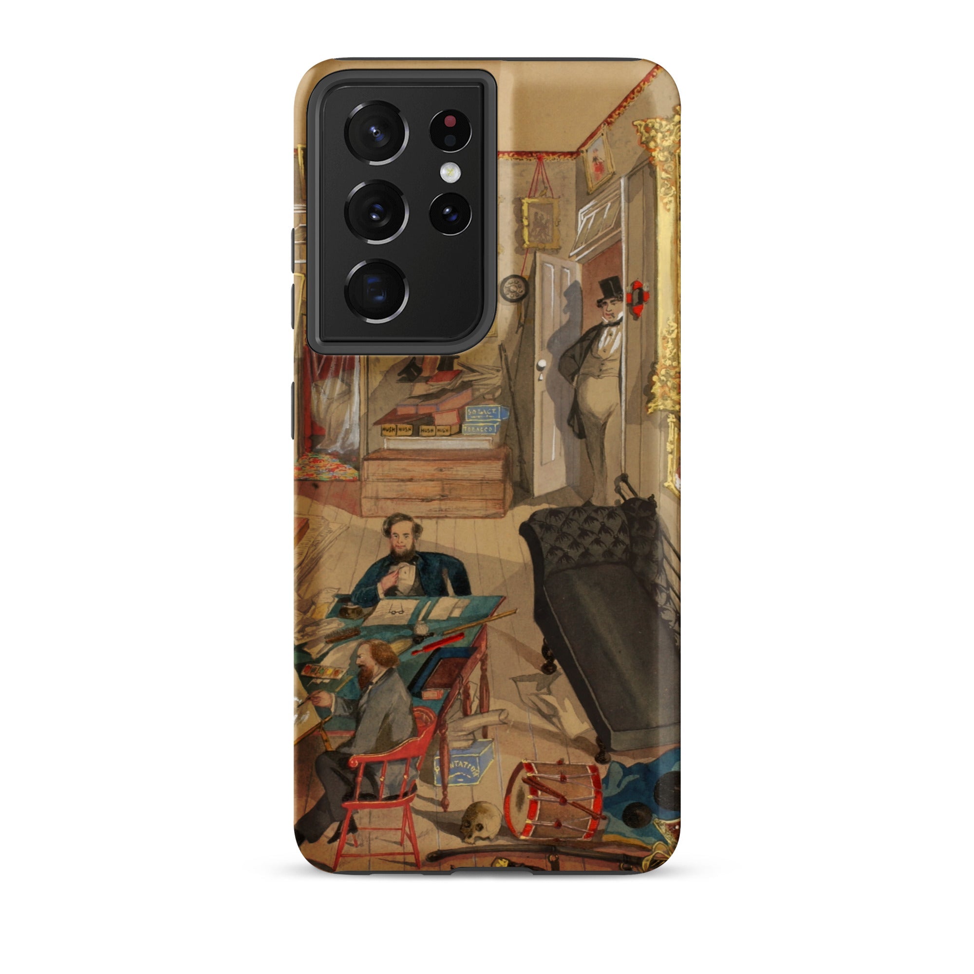 Self Portrait in the Artist’s Studio Emile Masson Samsung Case, Galaxy S21 Ultra / Matte, Smartphone Case Classical Painting Interior Scene