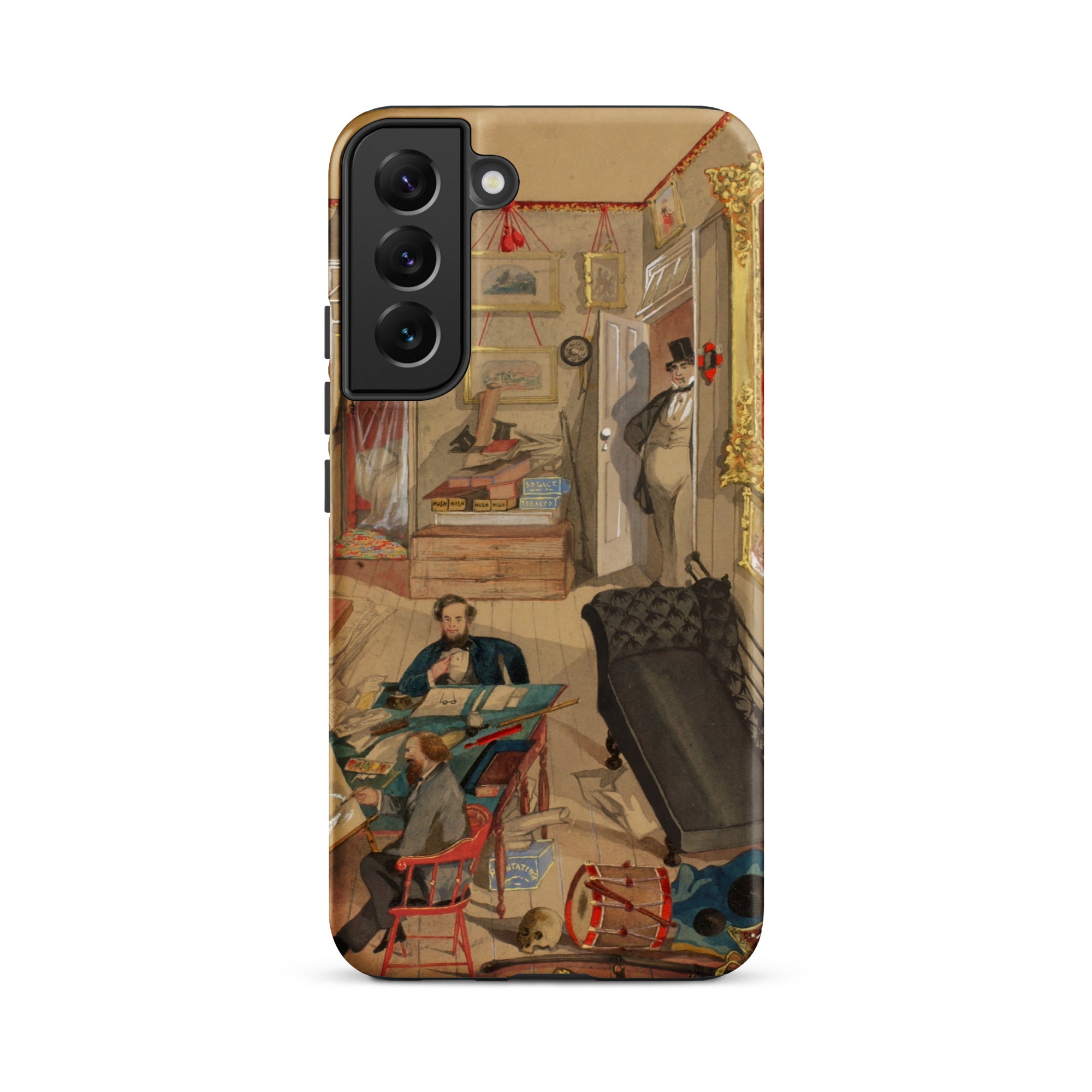 Self Portrait in the Artist’s Studio Emile Masson Samsung Case, Galaxy S22 Plus / Matte, Smartphone Case Detailed Painting Interior Scene