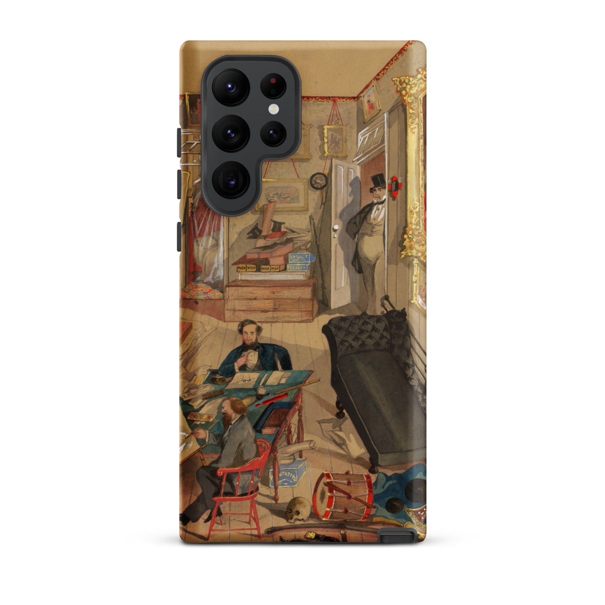 Self Portrait in the Artist’s Studio Emile Masson Samsung Case, Galaxy S22 Ultra / Matte, Smartphone Case Classical Painting Interior Scene