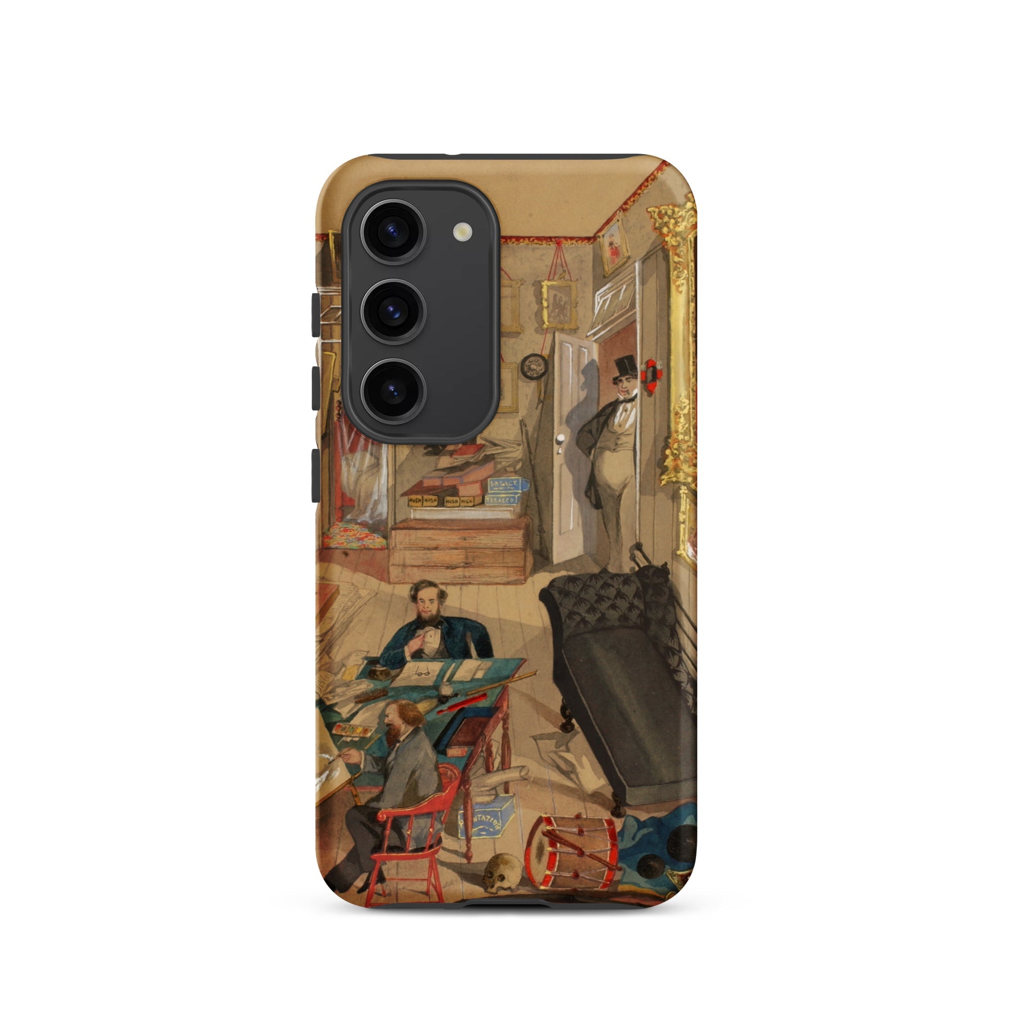 Self Portrait in the Artist’s Studio Emile Masson Samsung Case, Galaxy S23 / Matte, Smartphone Case Classical Painting Interior Scene