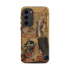 Self Portrait in the Artist’s Studio Emile Masson Samsung Case, Galaxy S23 Plus / Matte, Smartphone Case Vintage Illustration Busy Interior