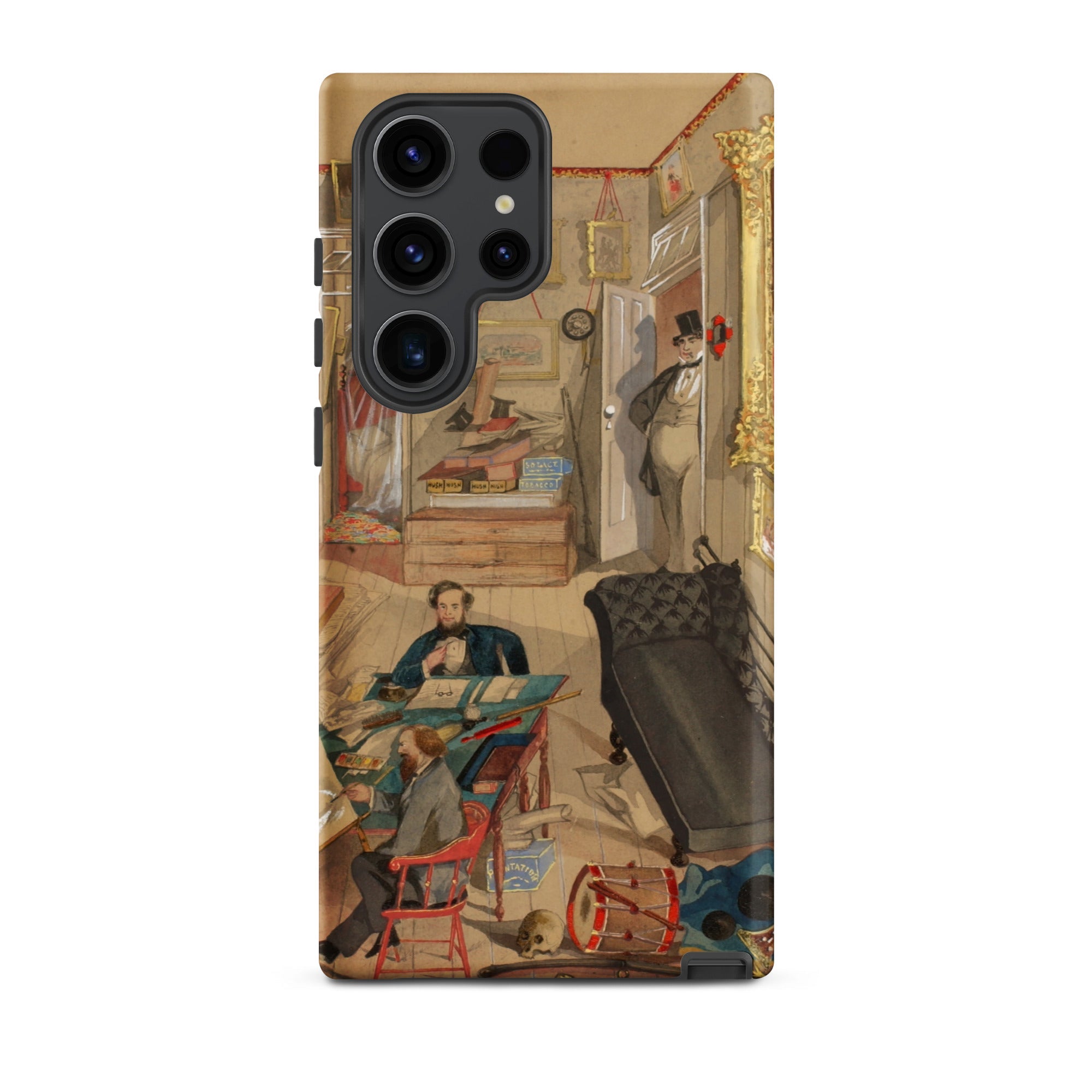 Self Portrait in the Artist’s Studio Emile Masson Samsung Case, Galaxy S23 Ultra / Matte, Smartphone Detailed Historical Painting Case