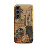 Self-portrait in the Artist’s Studio - Emile Masson Samsung Case, Galaxy S24 Plus / Matte, Smartphone Vintage Illustration Indoor Scene