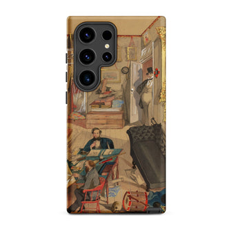 Self-portrait in the Artist’s Studio - Emile Masson Samsung Case, Galaxy S24 Ultra / Matte, Smartphone Printed Case Classical Painting