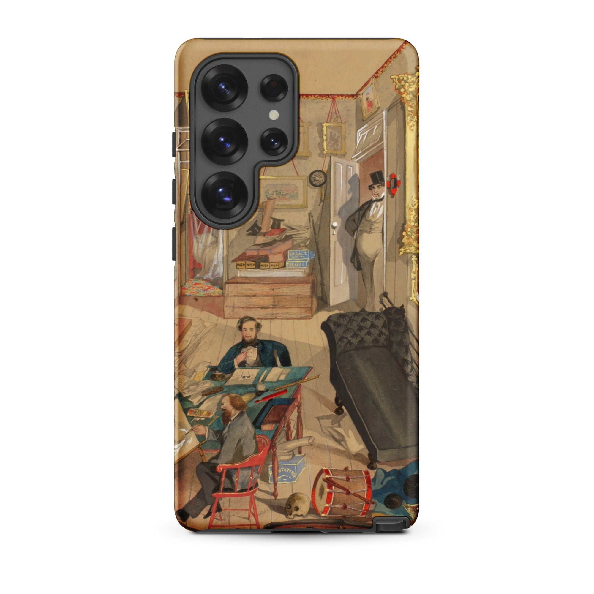 Self Portrait in the Artist’s Studio Emile Masson Samsung Case, Galaxy S25 Ultra / Matte, Smartphone Case Classical Painting Interior Scene