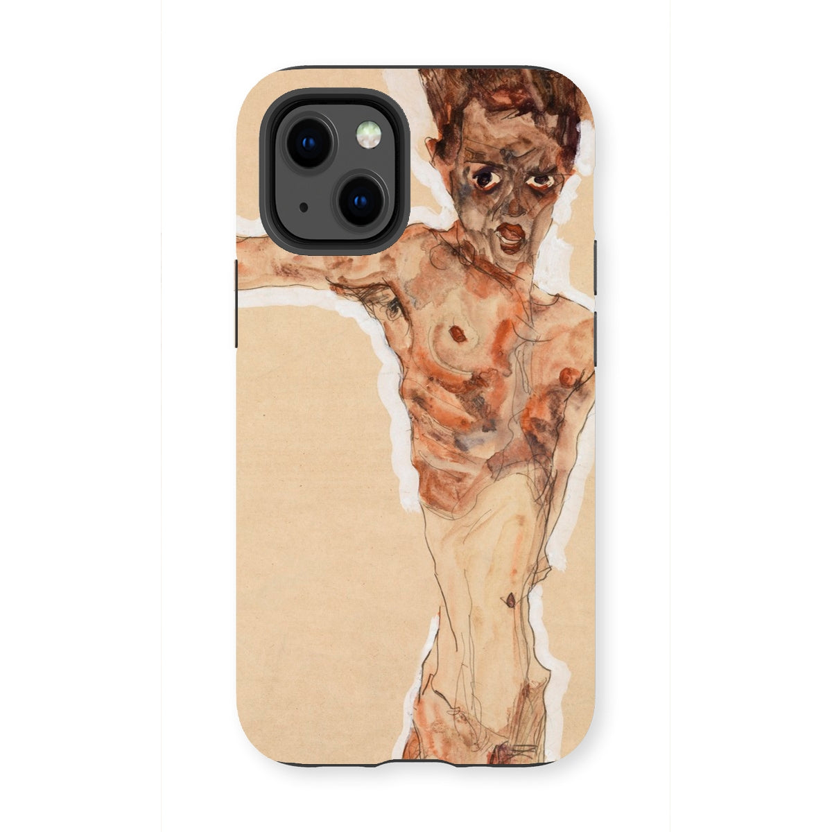 Self Portrait - Egon Schiele Naked Iphone Case, 13 Mini / Matte, Phone Case Egon Schiele Artwork