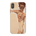Self Portrait - Egon Schiele Naked Iphone Case, x / Matte, Phone Case Nude Figure Art