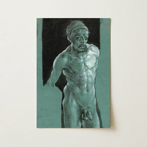 Self Portrait as a Nude - Albrecht Durer Art Print / Canvas, Young Albrecht, Durer Art Print, Durer Steps