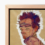Self Portrait Nude - Egon Schiele Art Print / Canvas Framed Schiele’s Expressive Bold, Pigment Scrapes, Self-portrait Offers Prints