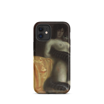 Sensuality - Franz Von Stuck Iphone Case, 12 Mini / Matte, Iphone 11 Case Painting Nude Woman Snake