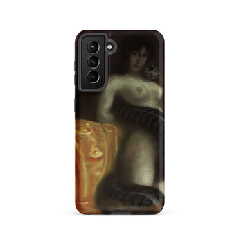 Sensuality - Franz Von Stuck Samsung Case, Galaxy S21 / Matte, Smartphone Case Art Print Nude Woman Snake