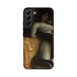 Sensuality - Franz Von Stuck Samsung Case, Galaxy S22 Plus / Matte, Black Smartphone Case Painting Nude Woman Snake