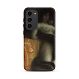 Sensuality - Franz Von Stuck Samsung Case, Galaxy S23 Plus / Matte, Black Smartphone Case Painted Nude Woman Snake