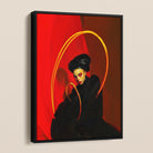Serafina - Lesbian Witch Art Framed Canvas, Framed Portrait Painting