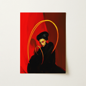 Serafina - Lesbian Witch Art Print / Canvas, 12x16’’ / 31x41cm / Unframed / no Border, Posters Prints & Visual Artwork, Toby Leon