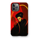 Serafina - Lesbian Witch Iphone Case, 11 Pro / Matte, Stylized Phone Case Dramatic Portrait Red Background Yellow