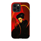 Serafina - Lesbian Witch Iphone Case, 12 Pro Max / Matte, Stylized Phone Case Artistic Portrait Red Background Yellow