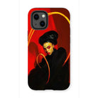 Serafina - Lesbian Witch Iphone Case, 13 Mini / Matte, Phone Case Stylized Portrait Person Dramatic Red Yellow