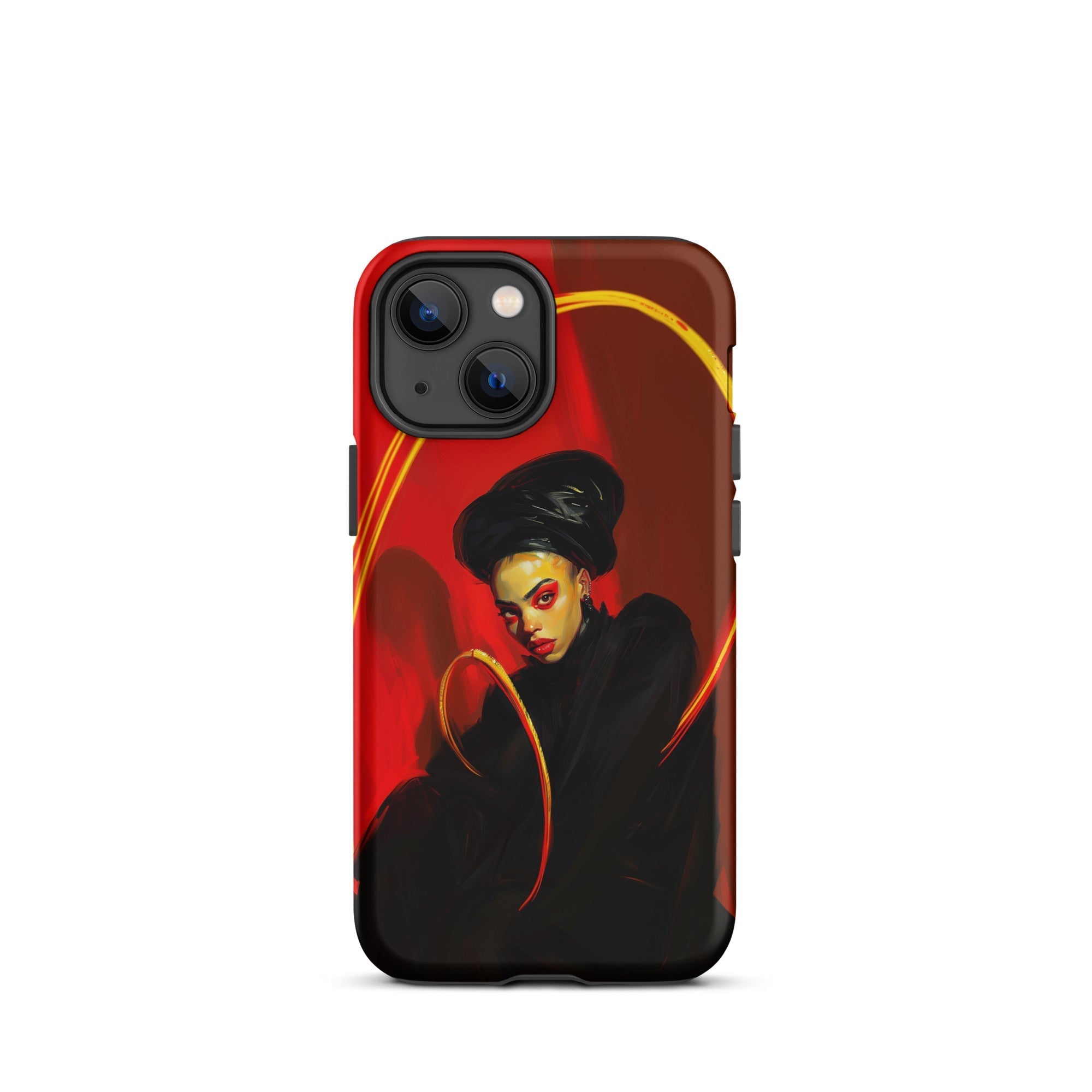 Serafina Lesbian Witch Iphone Case, 13 Mini / Matte, Red Black Phone Case