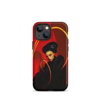 Serafina - Lesbian Witch Iphone Case, 13 Mini / Matte, Red Black Phone Case