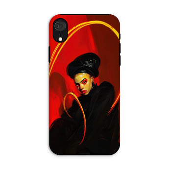 Serafina - Lesbian Witch Iphone Case, Xr / Matte, Phone Case Stylized Portrait Person Dramatic Red Yellow