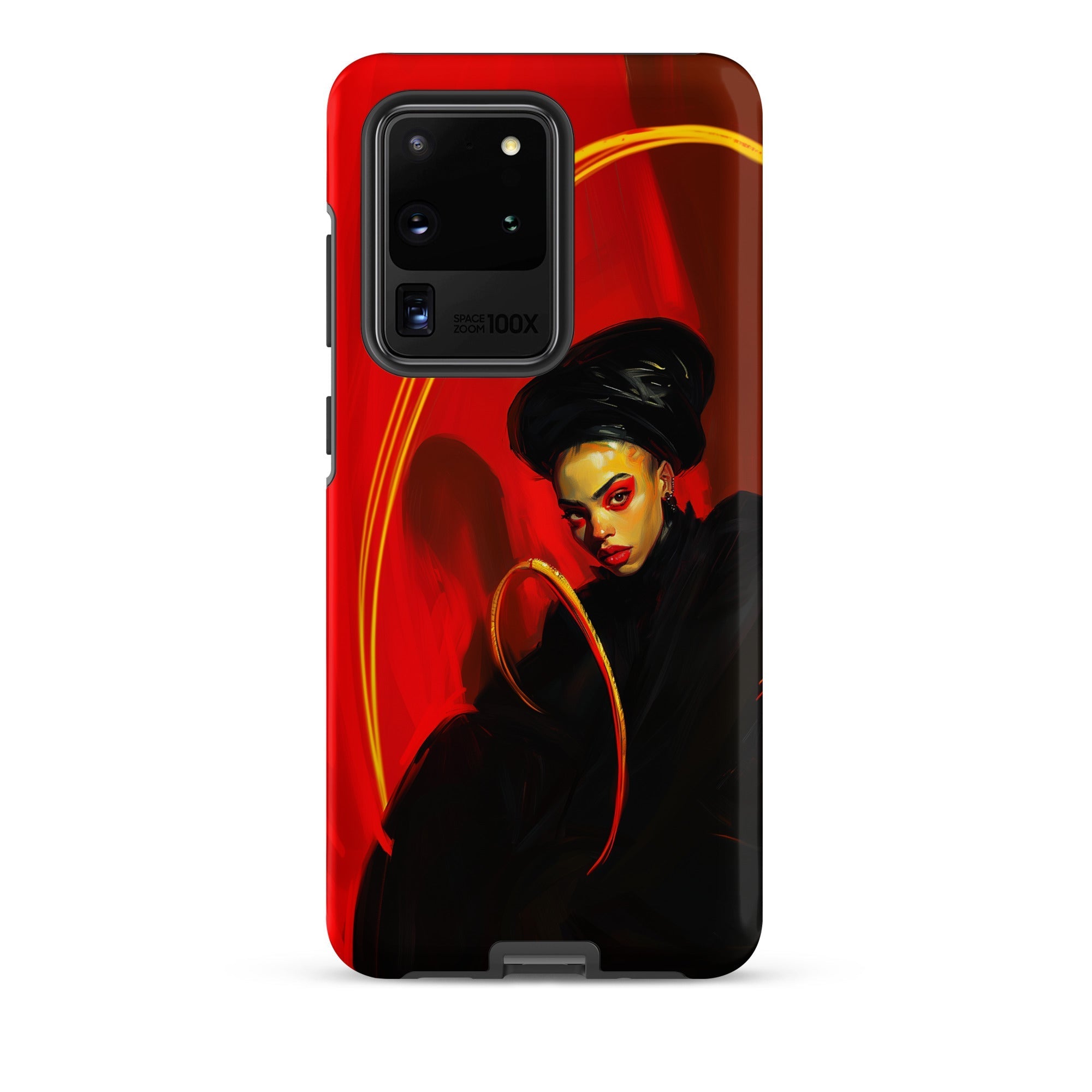 Serafina - Lesbian Witch Samsung Case, Galaxy S20 Ultra / Matte, Red Black Smartphone Case Portrait