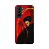 Serafina - Lesbian Witch Samsung Case, Galaxy S21 Fe / Matte, Red Phone Case Portrait Woman Black Outfit