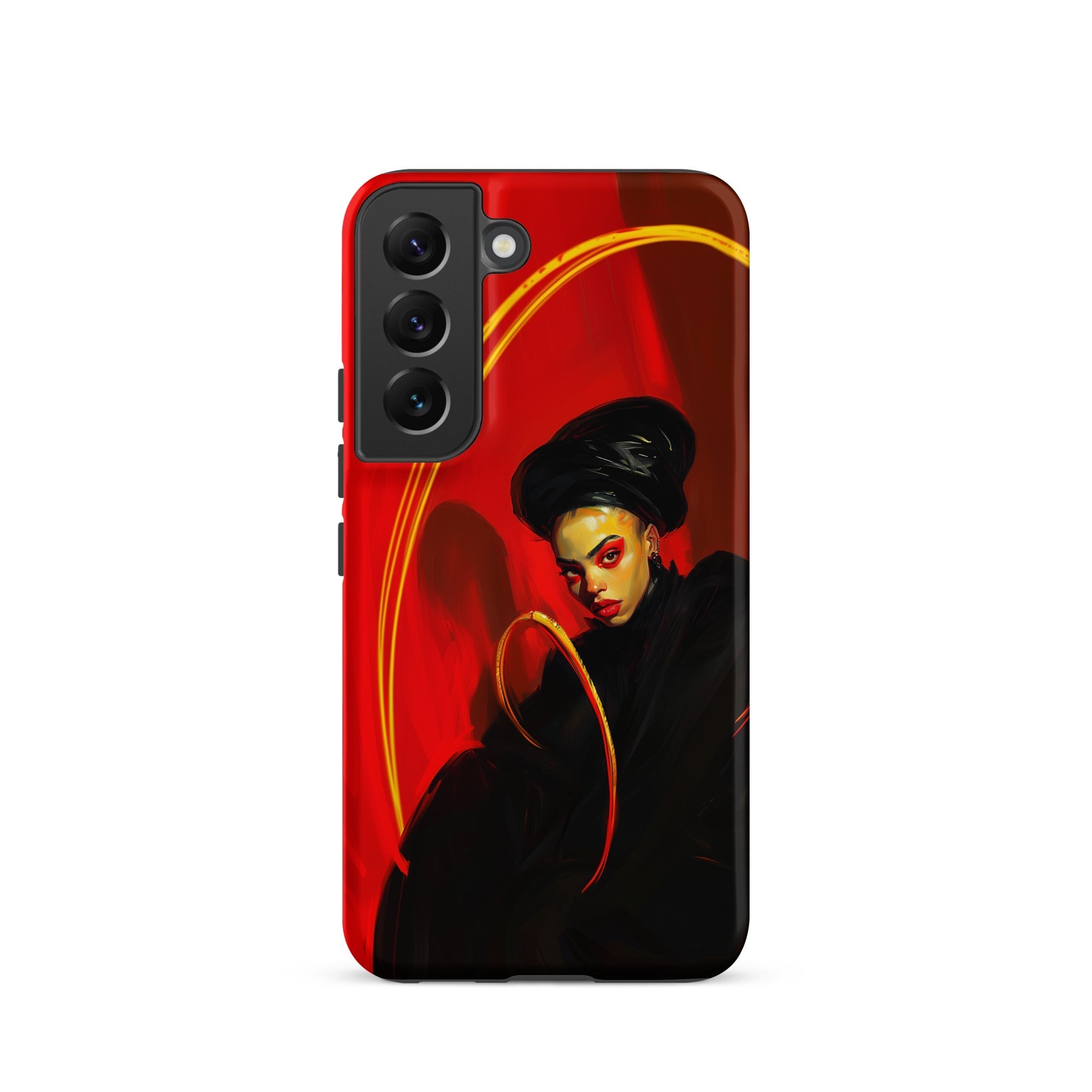 Serafina - Lesbian Witch Samsung Case, Galaxy S22 / Matte, Red Black Phone Case Artistic Depiction Woman