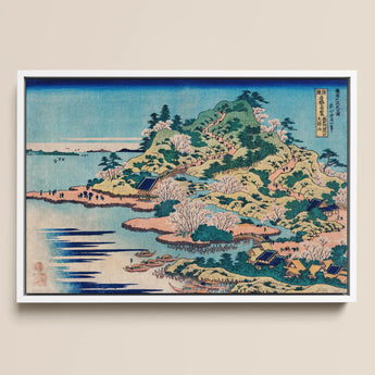 Sesshu Ajigawaguchi Tenposan - Hokusai Ukiyo-e Art Print / Canvas, 18x12’’ / 46x31cm / White Frame, Posters Prints & Visual Artwork, Toby
