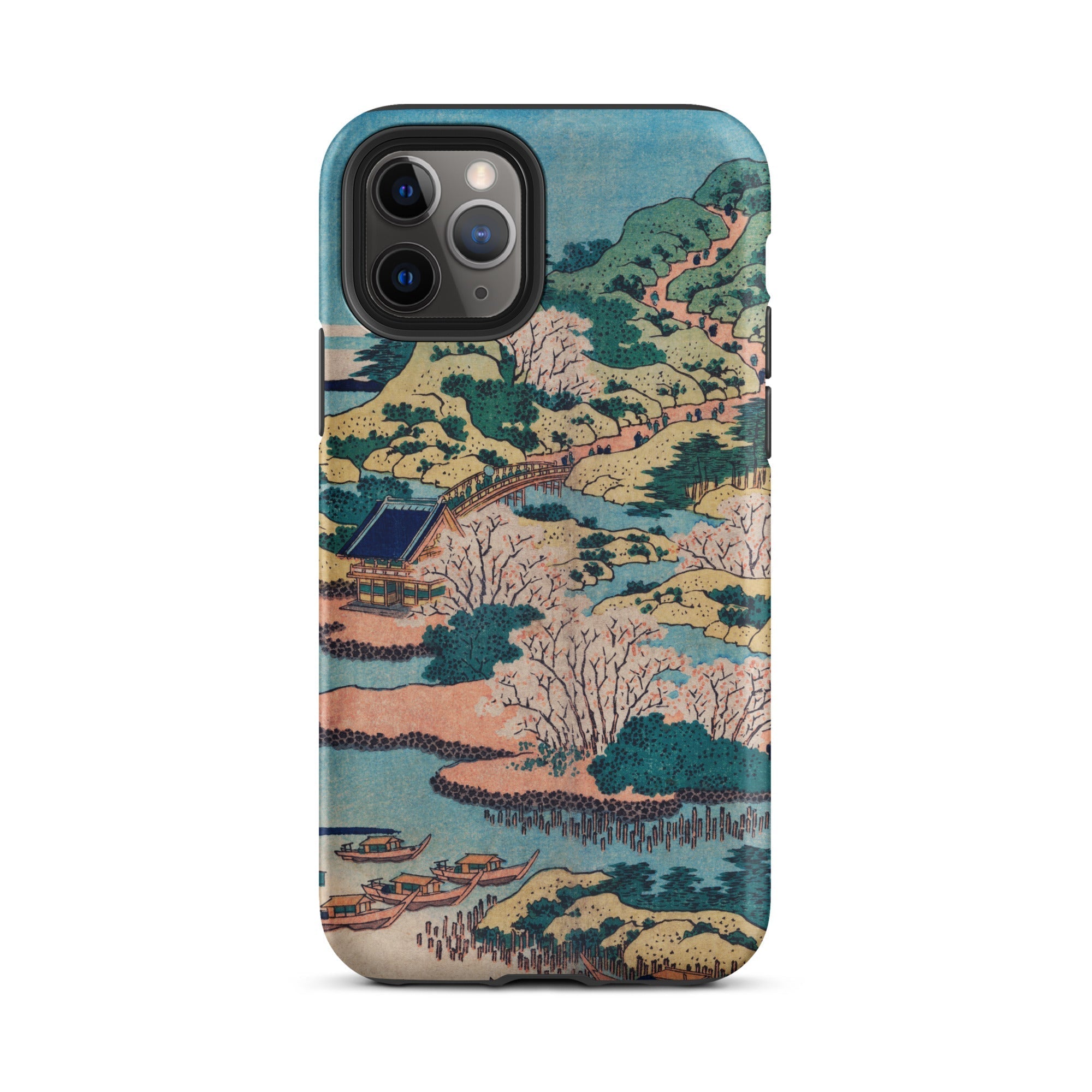 Sesshu Ajigawaguchi Tenposan Hokusai Ukiyo e Iphone Case, 11 Pro / Matte, Japanese Landscape Phone Case